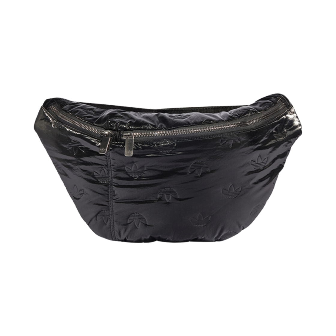II3394 Adidas Puffy Satin Oversized Waist Bag Black