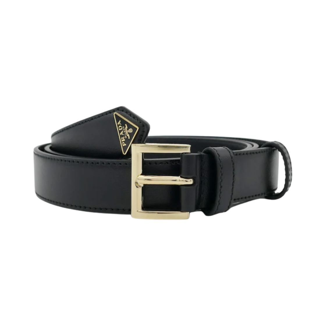 (W) 프라다 레더 벨트 블랙((W) Prada Leather Belt Black) - 1