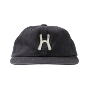 Hello Sunrise H Logo Cotton Relaxed Fit 6Panel Cap Charcoal