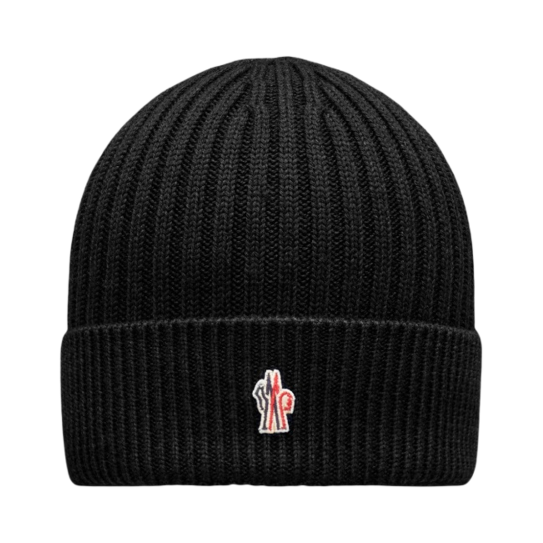 몽클레르 립드 니트 울 비니 블랙 - 22FW(Moncler Ribbed Knit Wool Beanie Black - 22FW) - 1