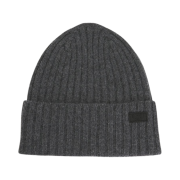 (W) Weekend Max Mara Ritmo Wool Beanie Hat Charcoal