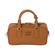 Miu Miu Arcadie Leather Bag Cognac