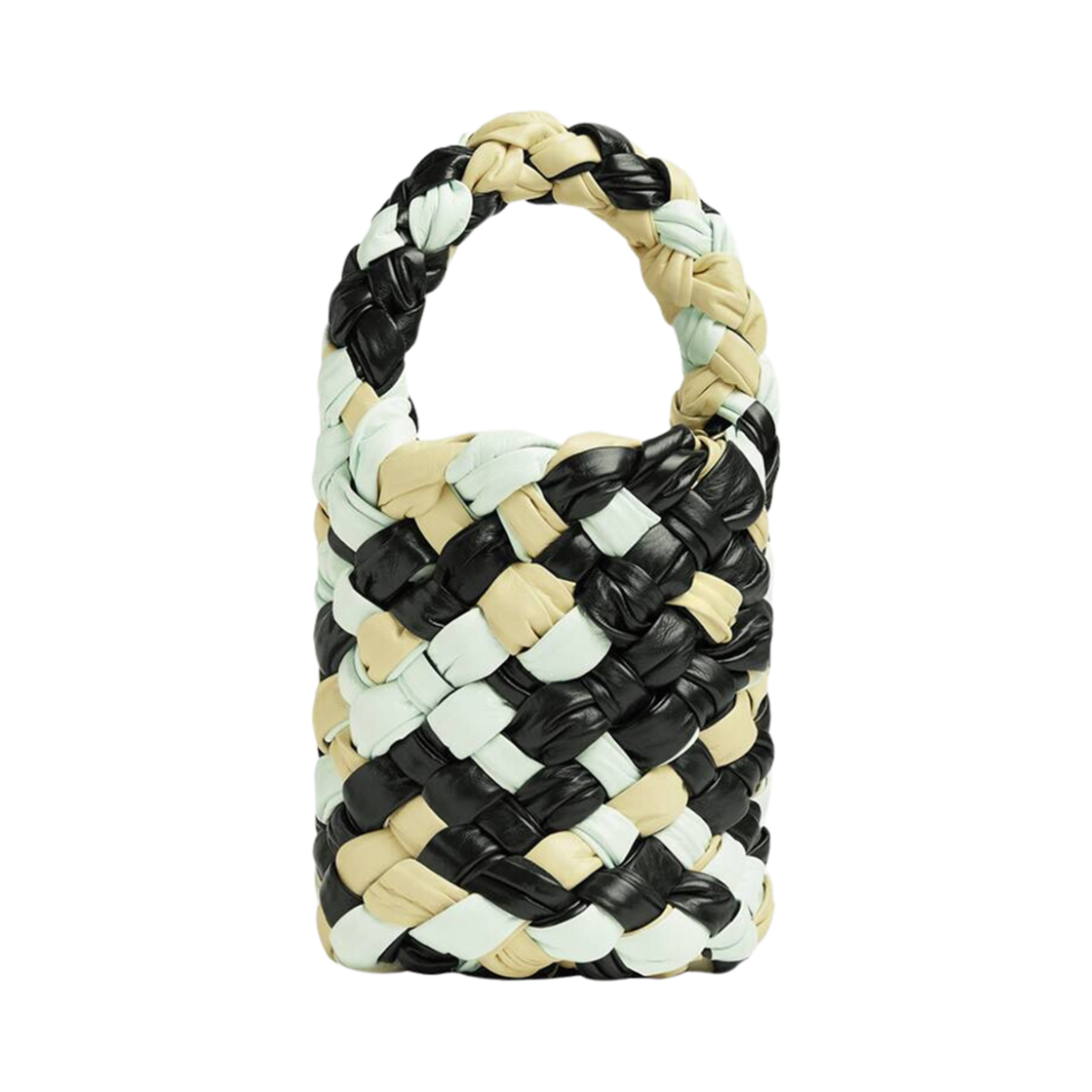 보테가 베네타 미니 칼리메로 버킷 다크 그린 글레이셔 아이스 크림(Bottega Veneta Mini Kalimero Bucket Dark Green Glacier Ice Cream) - 1