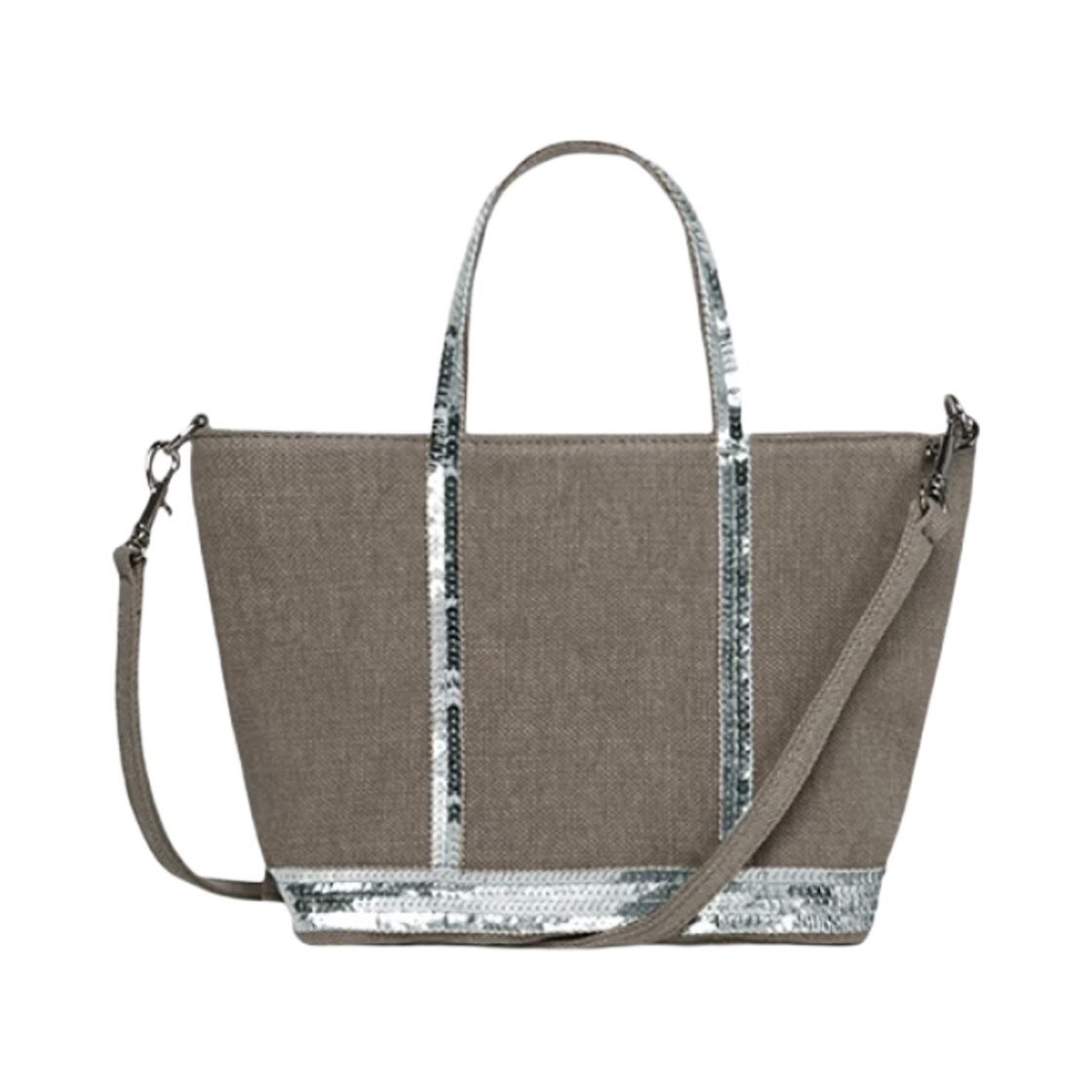바네사 브루노 리넨 XS 카바스 토트 라임스톤(Vanessa Bruno Linen XS Cabas Tote Limestone)