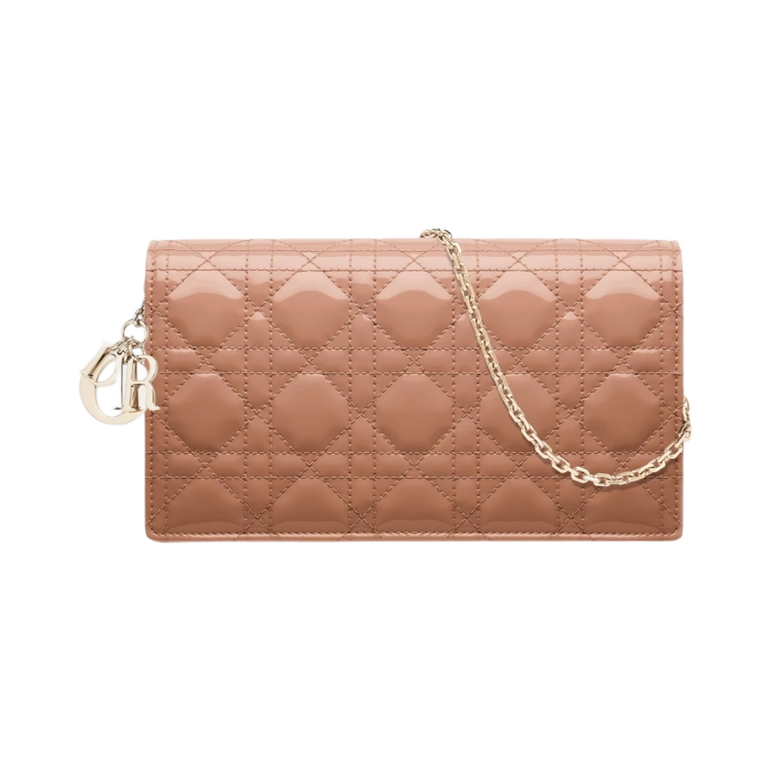 디올 레이디 파우치 로즈 드 방 페이턴트 까나쥬 카프스킨(Dior Lady Pouch Rose Des Vents Patent Cannage Calfskin) - 1