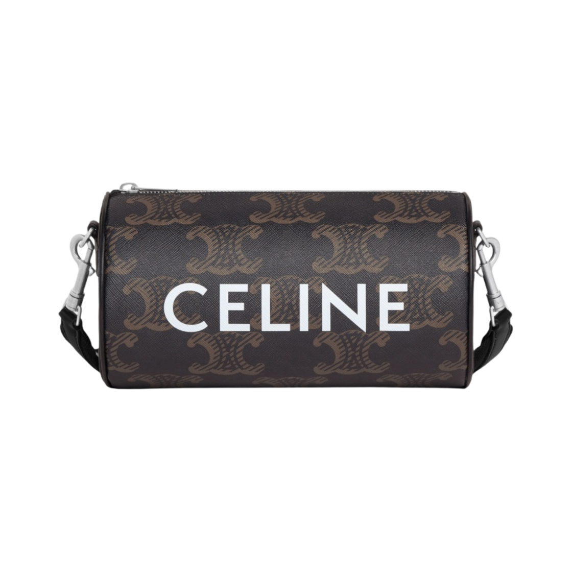 셀린느 트리옹프 캔버스 XL 셀린느 프린트 실린더 백 블랙(Celine Cylinder Bag in Triomphe Canvas XL with Celine Print Black) - 1