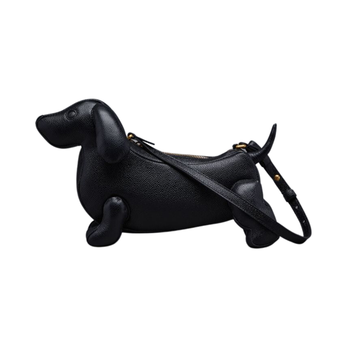 톰브라운 페블 그레인 헥터 바게트백 블랙