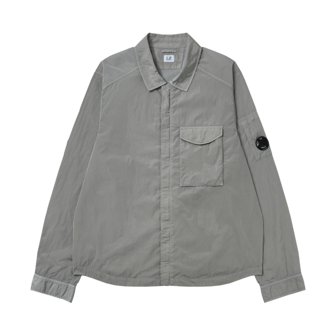 C.P. 컴퍼니 크롬-R 포켓 오버셔츠 드리즐 그레이 - 24SS(C.P. Company Chrome-R Pocket Overshirt Drizzle Grey - 24SS)
