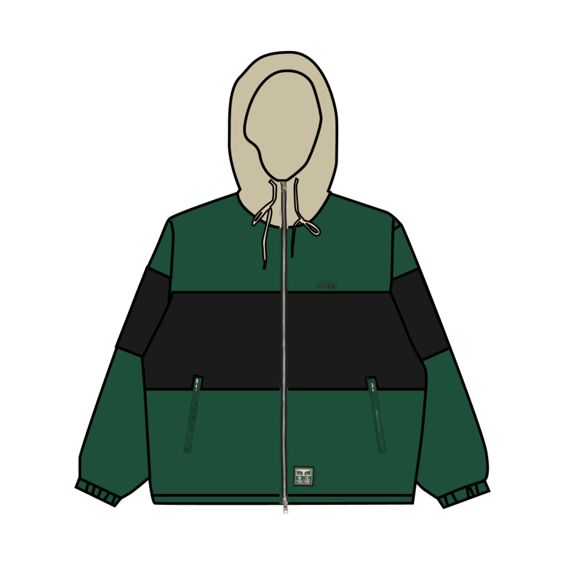 오베이 x 장수 스포츠 자켓 블랙(Obey x Jangsu Sports Jacket Black)