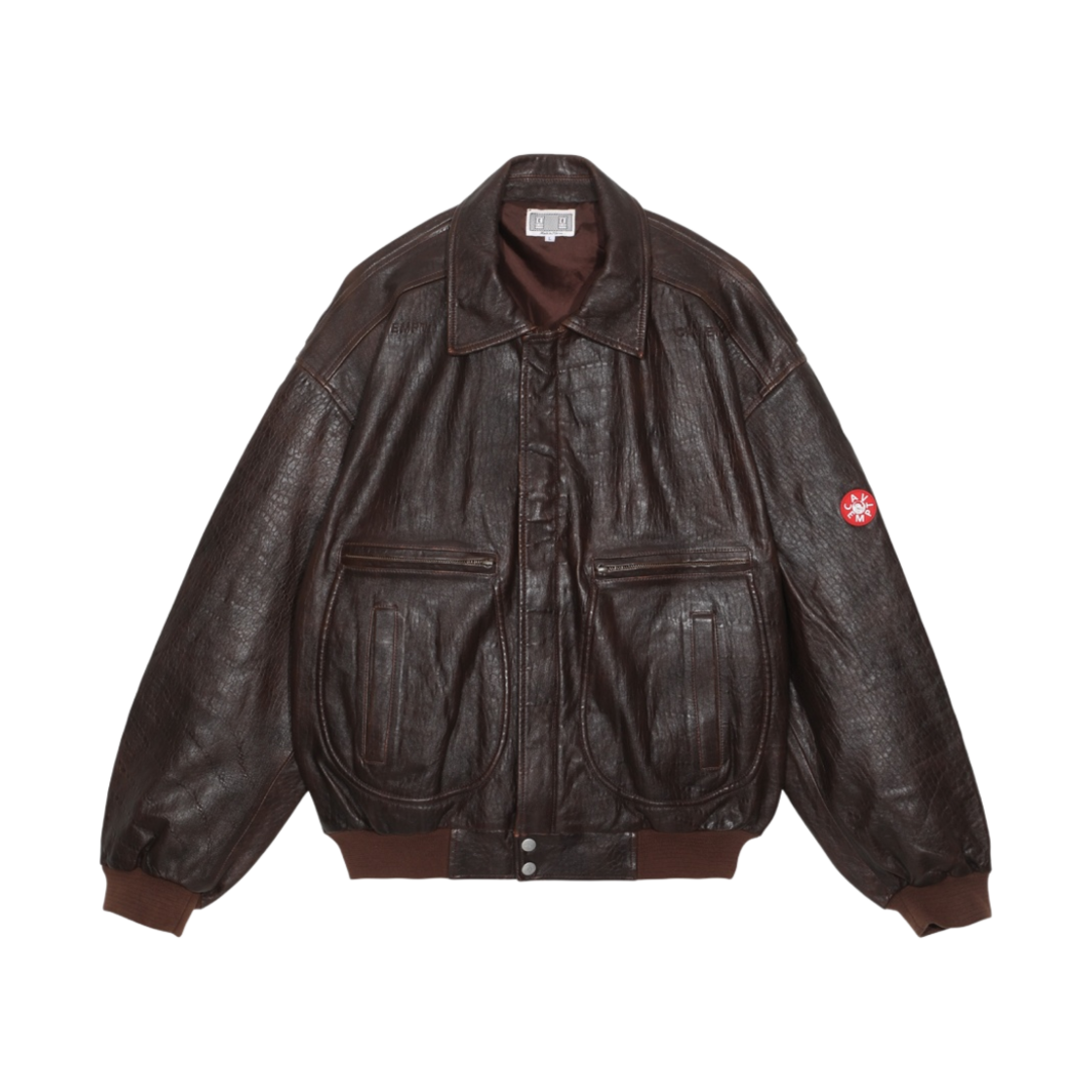 카브엠트 레더 플라잉 자켓 브라운 - 23SS
