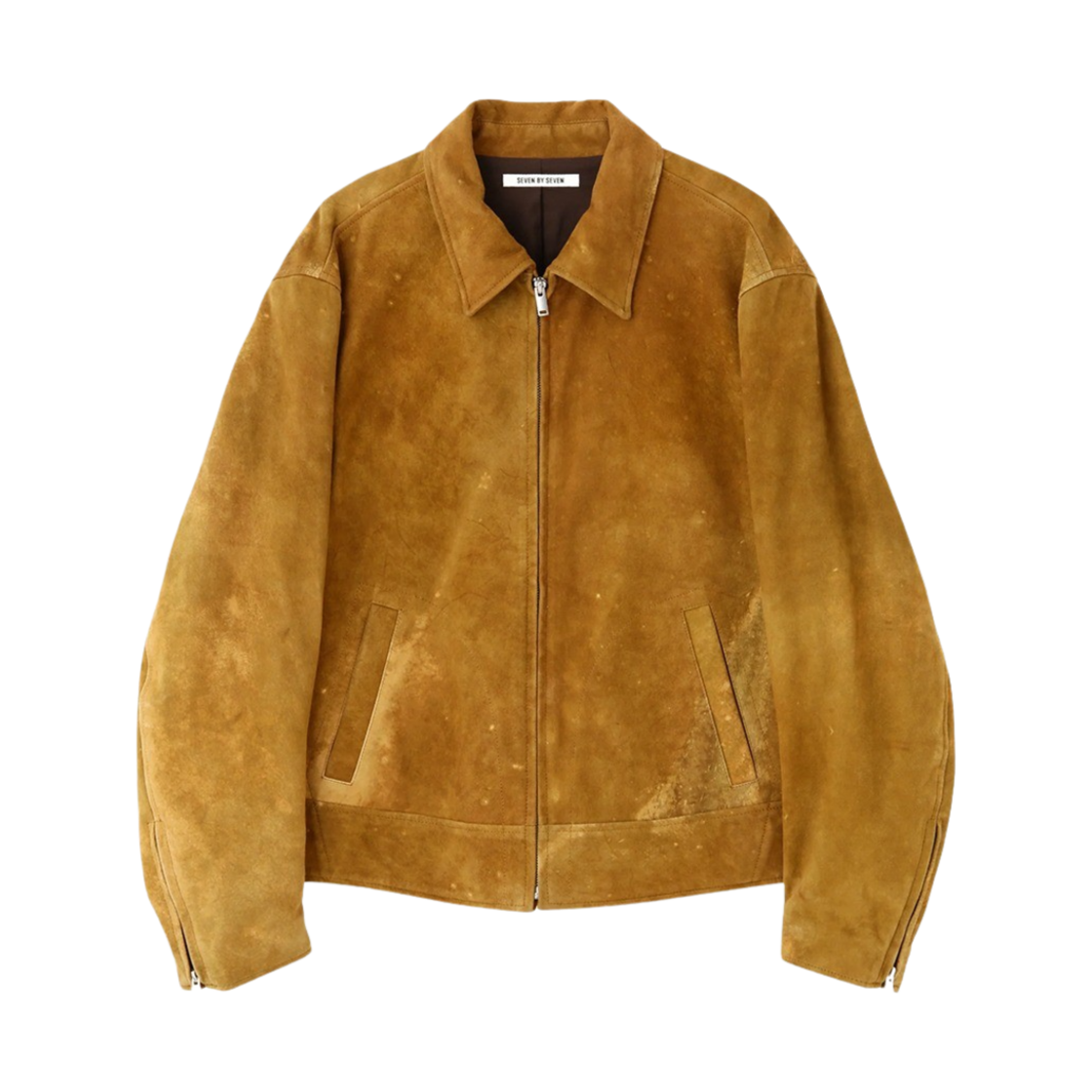 KM4BOTLSS01CM Seven By Seven Suede Leather Riders Jacket Brown