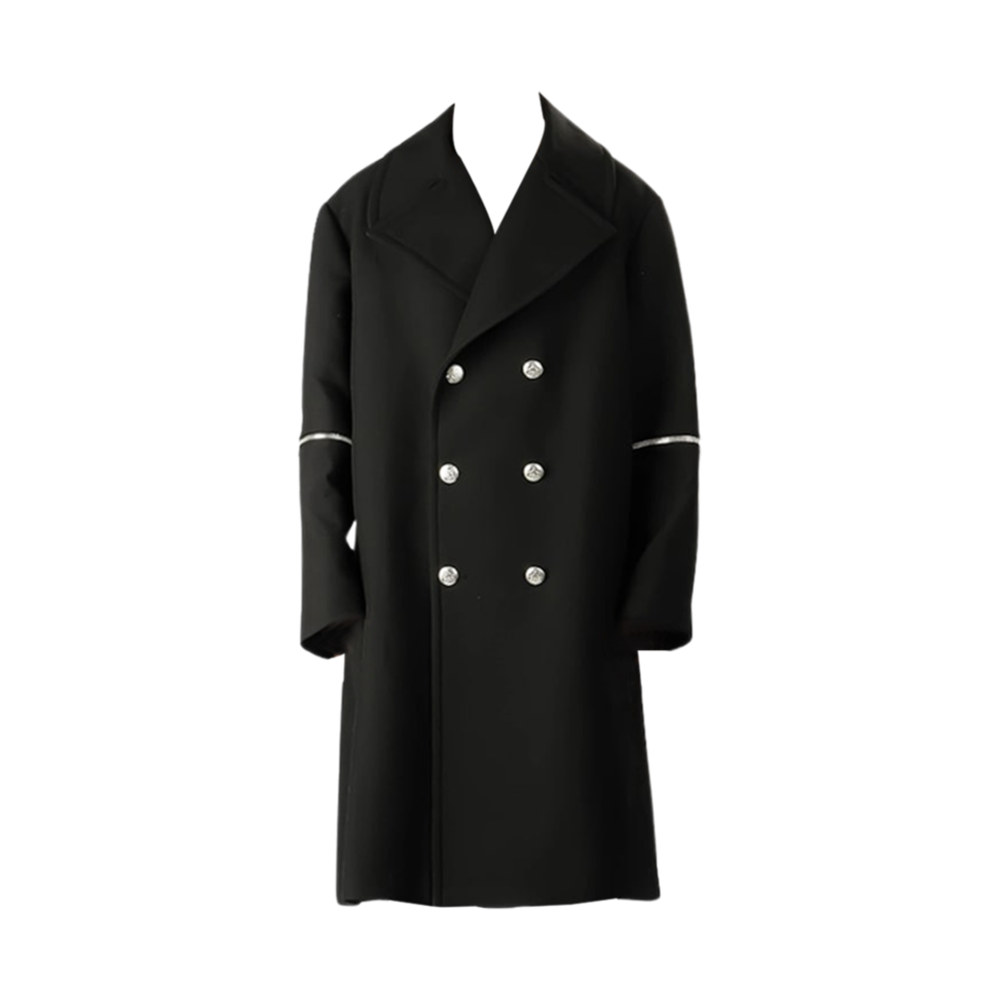 685172QSV071000 Alexander McQueen Wool Double Coat Black