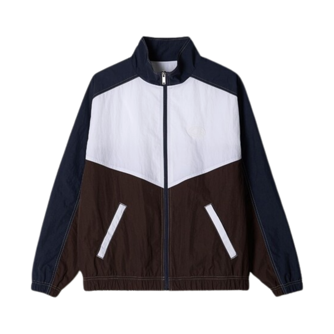 AM02JK2501 Aviemuah Essential Color Block Windbreaker Jacket Navy Burgundy