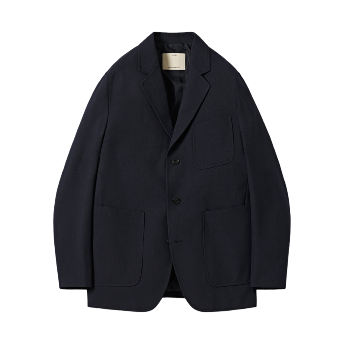 PCD0MJK401DN Pottery Wool Sports Jacket British Hard Wool Gabardine Cloth Navy