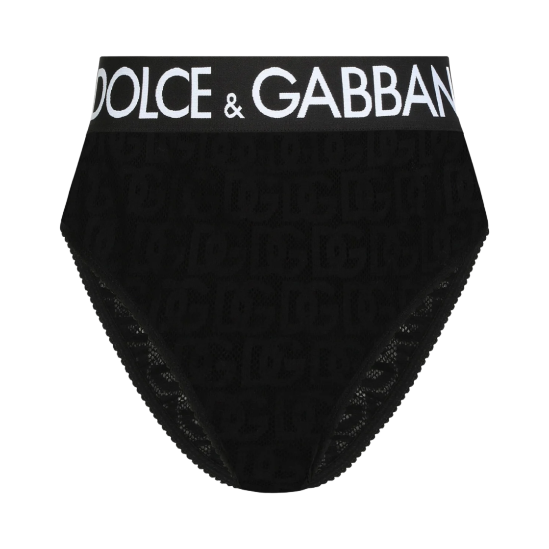 O2D61TFLEAQN0000 (W) Dolce & Gabbana Monogram High Waist Brief Black