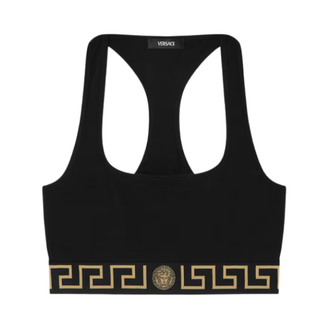 AUD01039-1A10011-A1008 (W) Versace Greca Border Scoop Bralette Black
