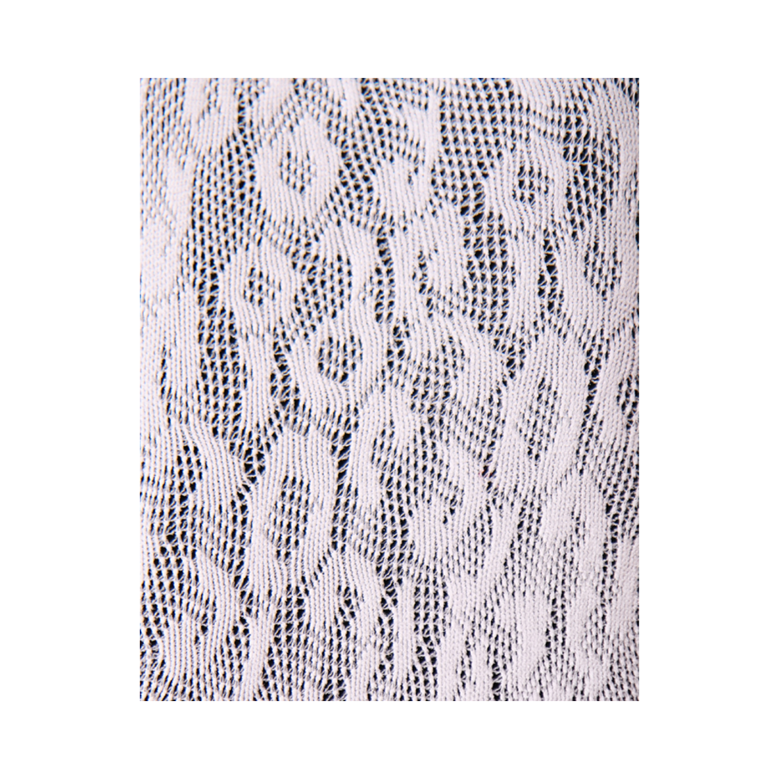 L0000112 Onnitella Leopard Pattern Mesh Tights White