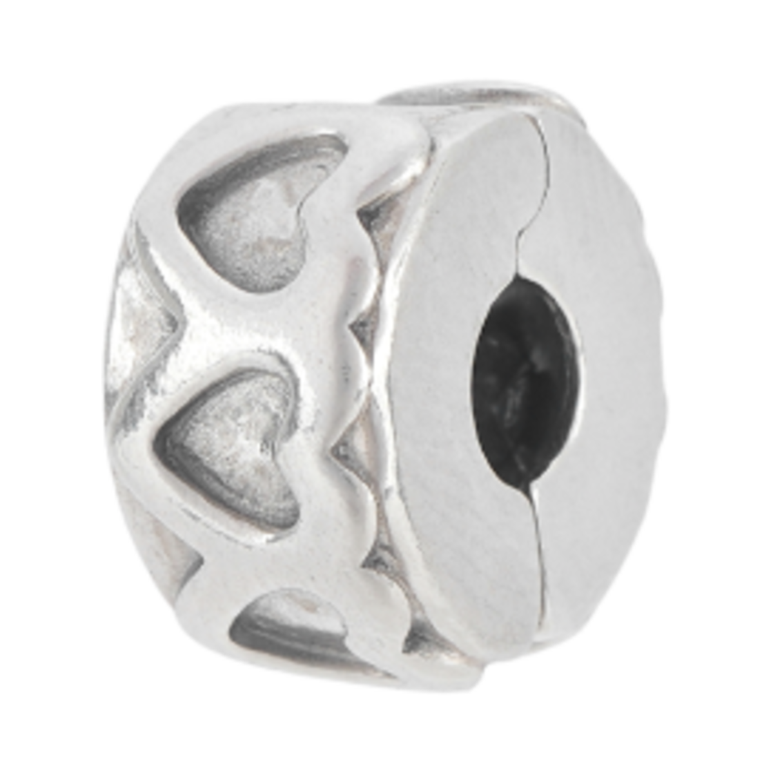 791978 (W) Pandora Band of Hearts Clip Charm Sterling Silver
