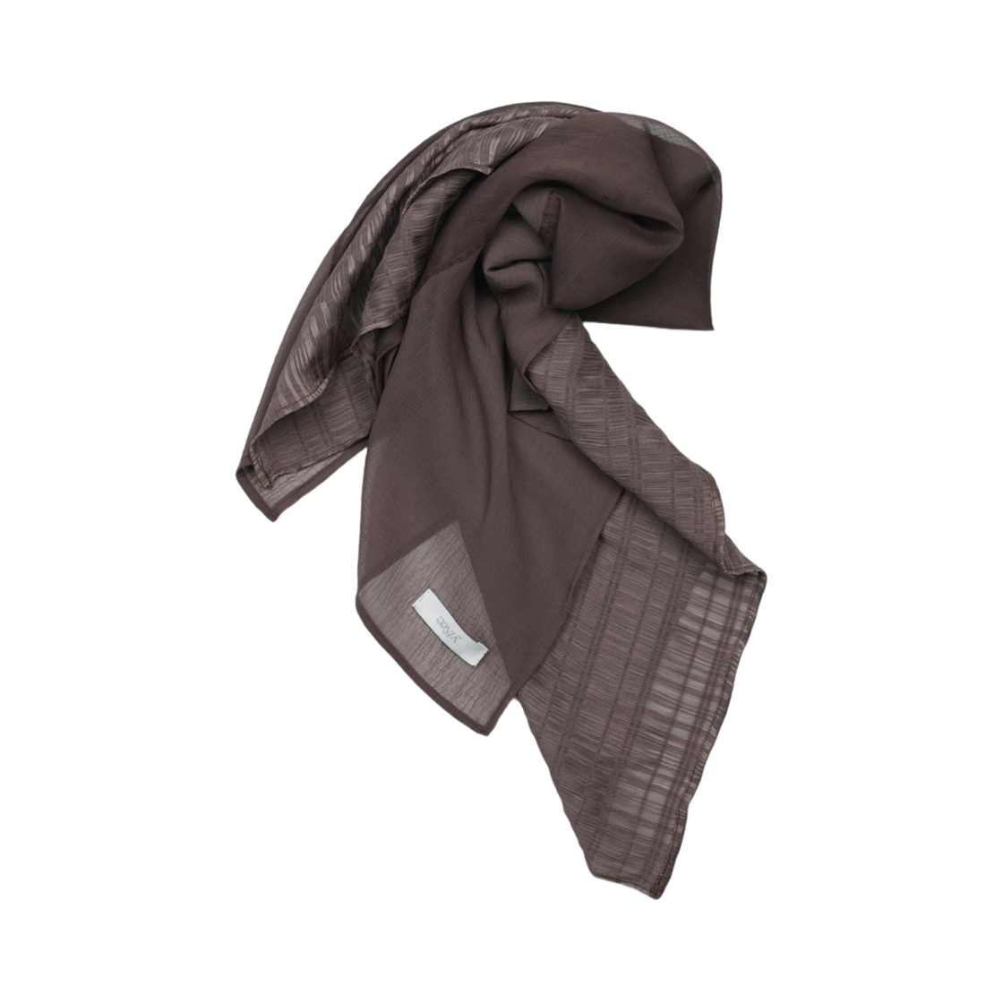 이예 쉬어 패널 스카프 브라운