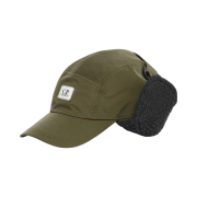 C.P. Company Chrome-R Earflap Cap Ivy Green - 23FW