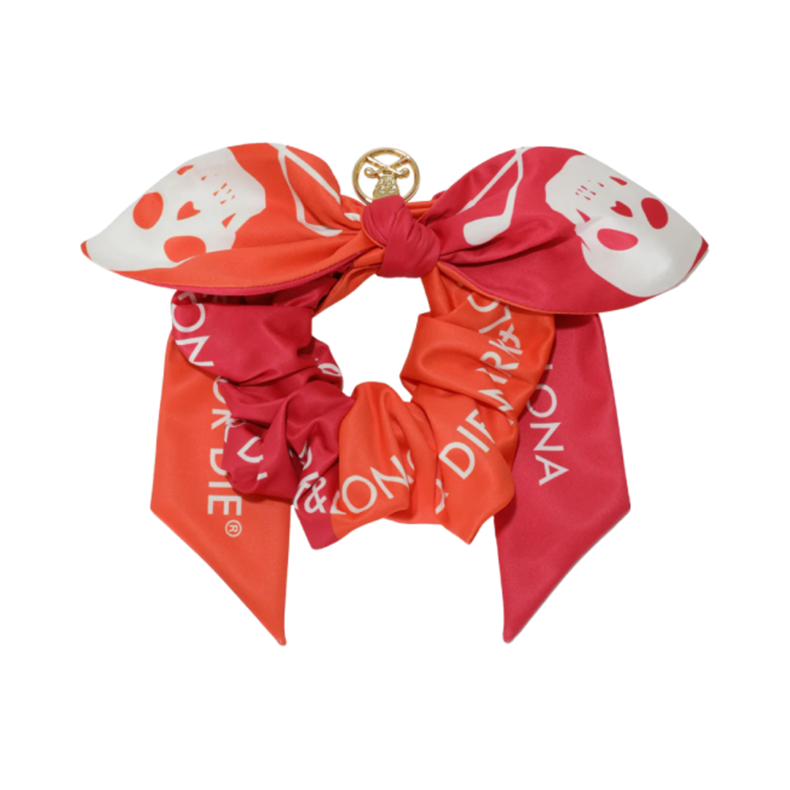 (W) 마크 앤 로나 리본 로고 포인트 헤어 밴드 핑크 오렌지((W) Mark & Lona Ribbon Logo Point Hair Band Pink Orange) - 2