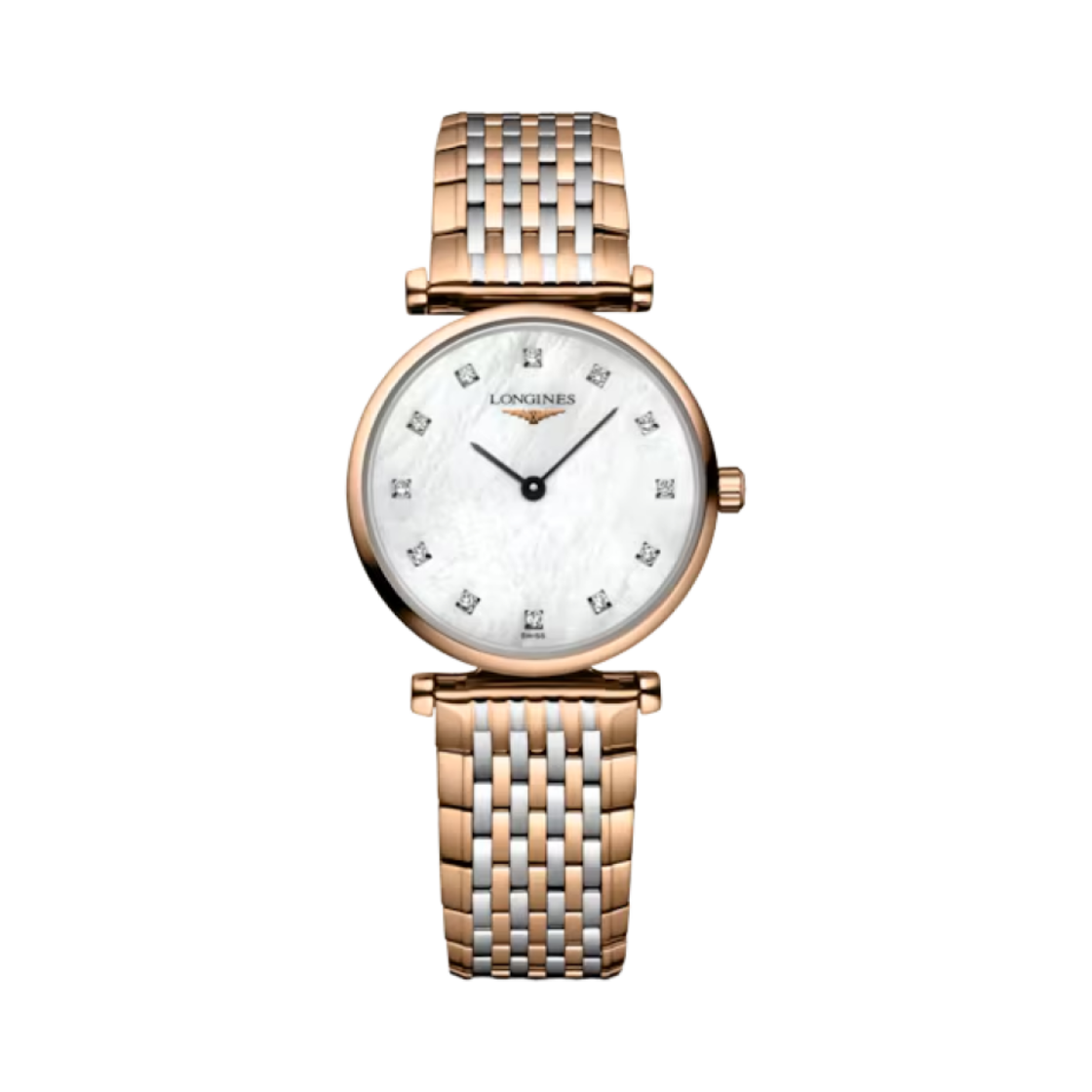 (W) 론진 라 그랑드 클래식 드 론진 쿼츠 24mm 스테인리스 스틸 레드 PDV 화이트((W) Longines La Grande Classique De Longines Quartz 24mm Stainless Steel Red PDV White) - 1