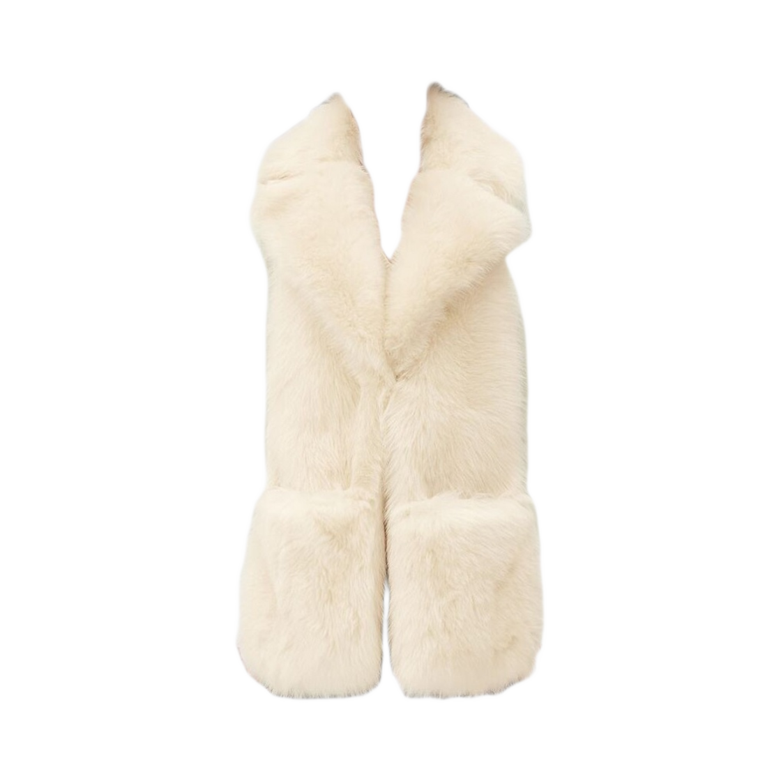 (W) 보테가 베네타 셔링 칼라 스카프 캐모마일((W) Bottega Veneta Shearling Collar Scarf Camomile) - 1