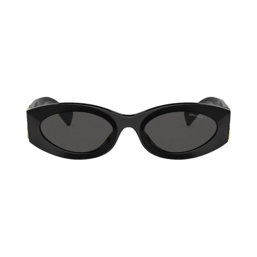 SMU11W-E1AB-F05S0 (W) Miu Miu Glimpse Sunglasses Slate Grey Lenses Black Acetate