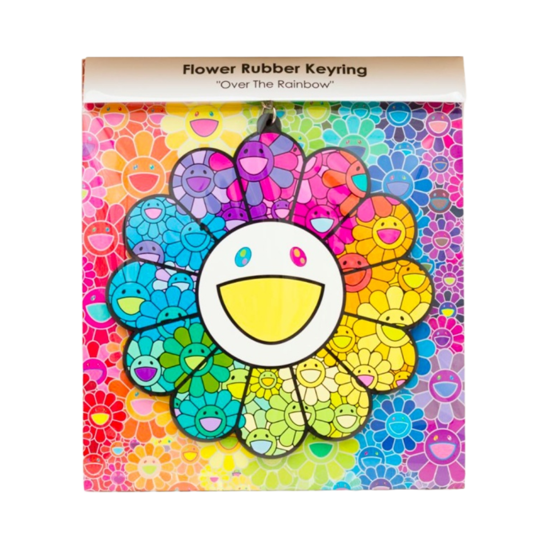- Kaikai Kiki Flower Rubber Keyring Over The Rainbow