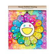 Kaikai Kiki Flower Rubber Keyring Over The Rainbow