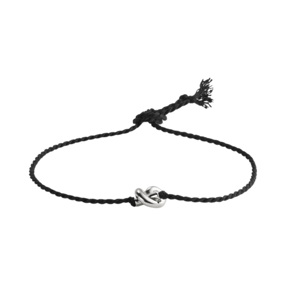 보테가 베네타 프렌드쉽 실크 브레이슬릿 실버 블랙(Bottega Veneta Friendship Silk Bracelet Silver Black)
