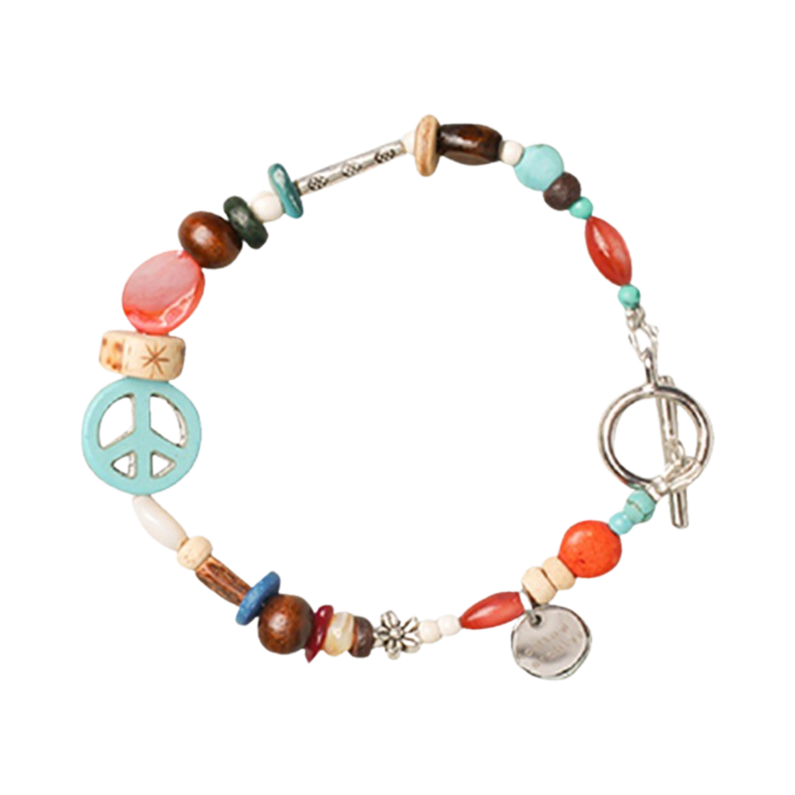 토우토우 아카이브 피스마크 심볼 팔찌  터쿼이즈