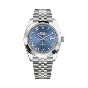 Rolex Datejust 41mm 126300 Azzuro Blue Roman Jubilee