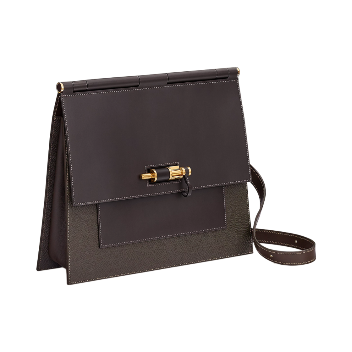 에르메스 사카바 30 백 앱송 스위프트 헌터 카우하이드 & 골드 하드웨어 마카사르 에벤(Hermes Sacabar 30 Bag Epsom Swift Hunter Cowhide & Gold Macassar Ebene) - 2