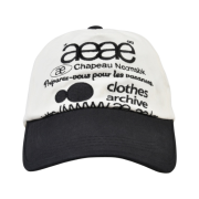 Aeae Web Logo Two Tone Ball Cap White Black