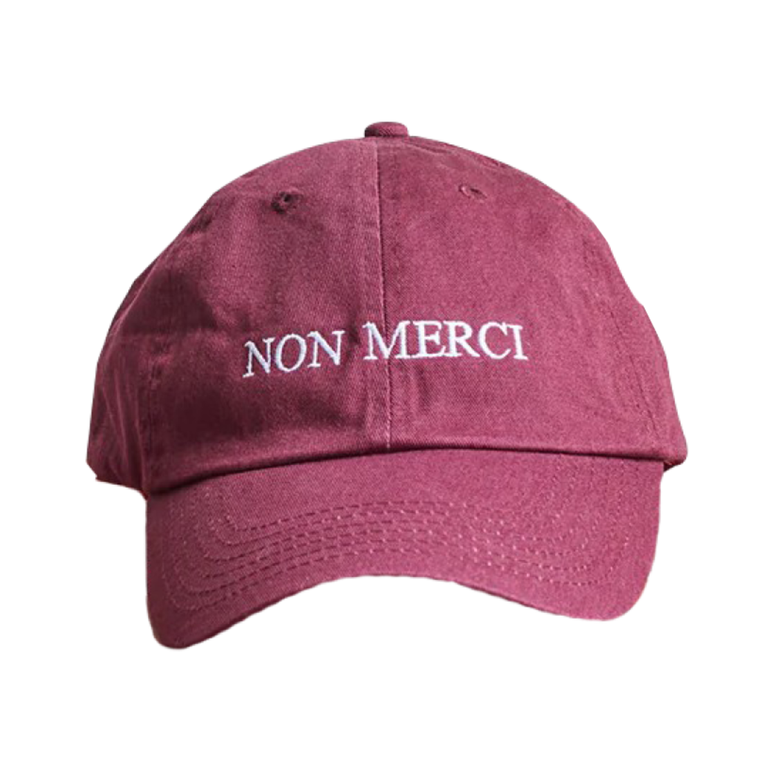 메르시 자수 캡 논 메르시 보르도(Merci Embroidered Cap Non Merci Bordeaux)