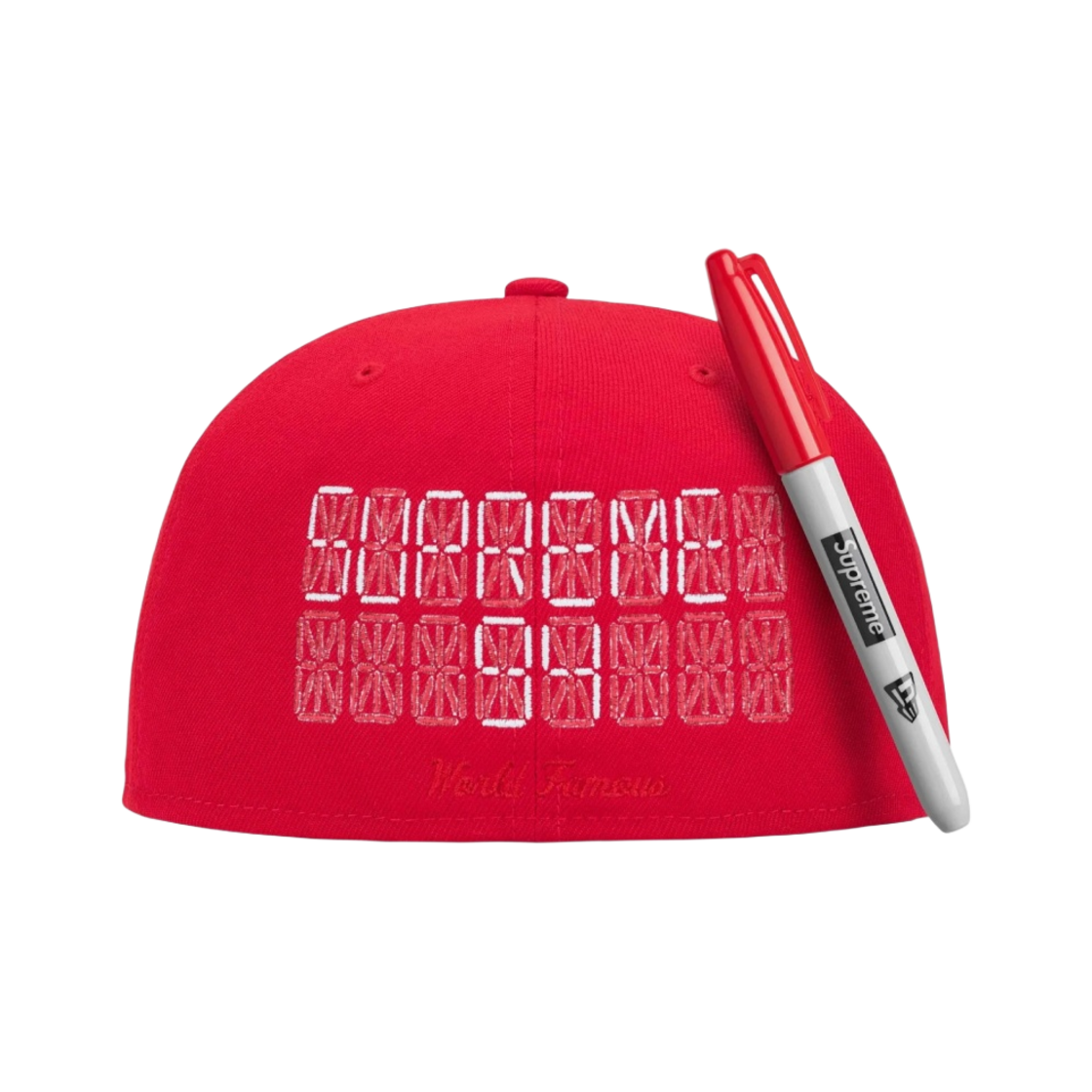 슈프림 샤피 박스로고 뉴에라 레드 - 24SS(Supreme Sharpie Box Logo New Era Red - 24SS) - 3