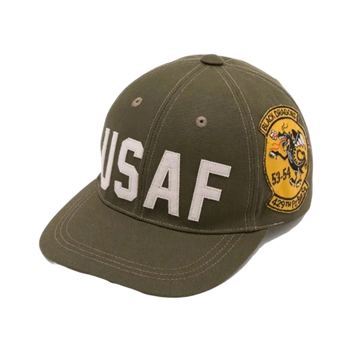토이즈 맥코이 밀리터리 코튼 캡 429th FTR BMR SQ 블랙 드래곤스 올리브(Toys McCoy Military Cotton Cap 429th FTR BMR SQ Black Dragons Olive)