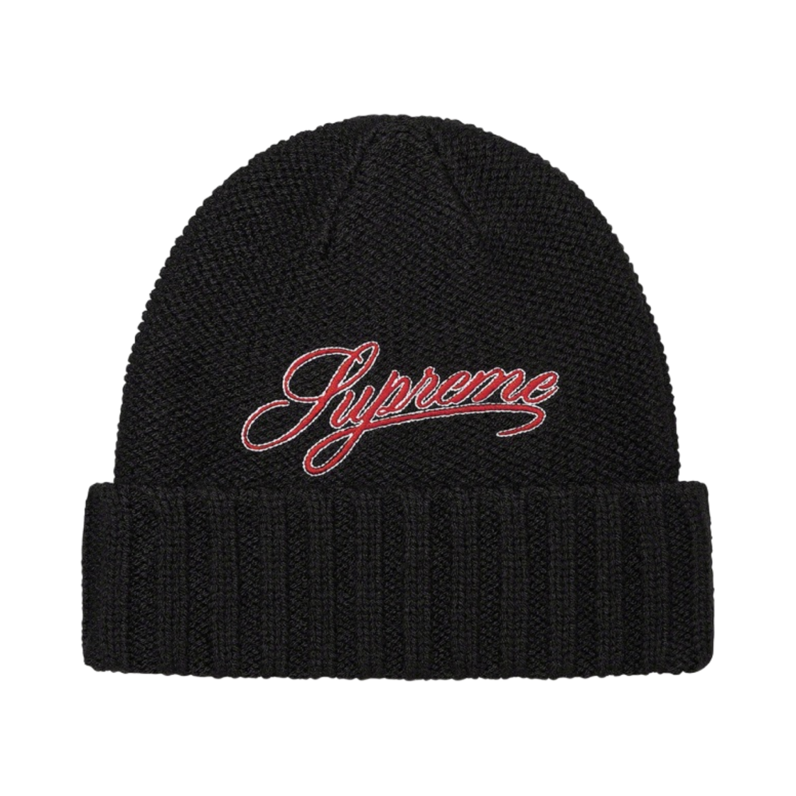 슈프림 스크립트 로고 비니 블랙 - 21FW