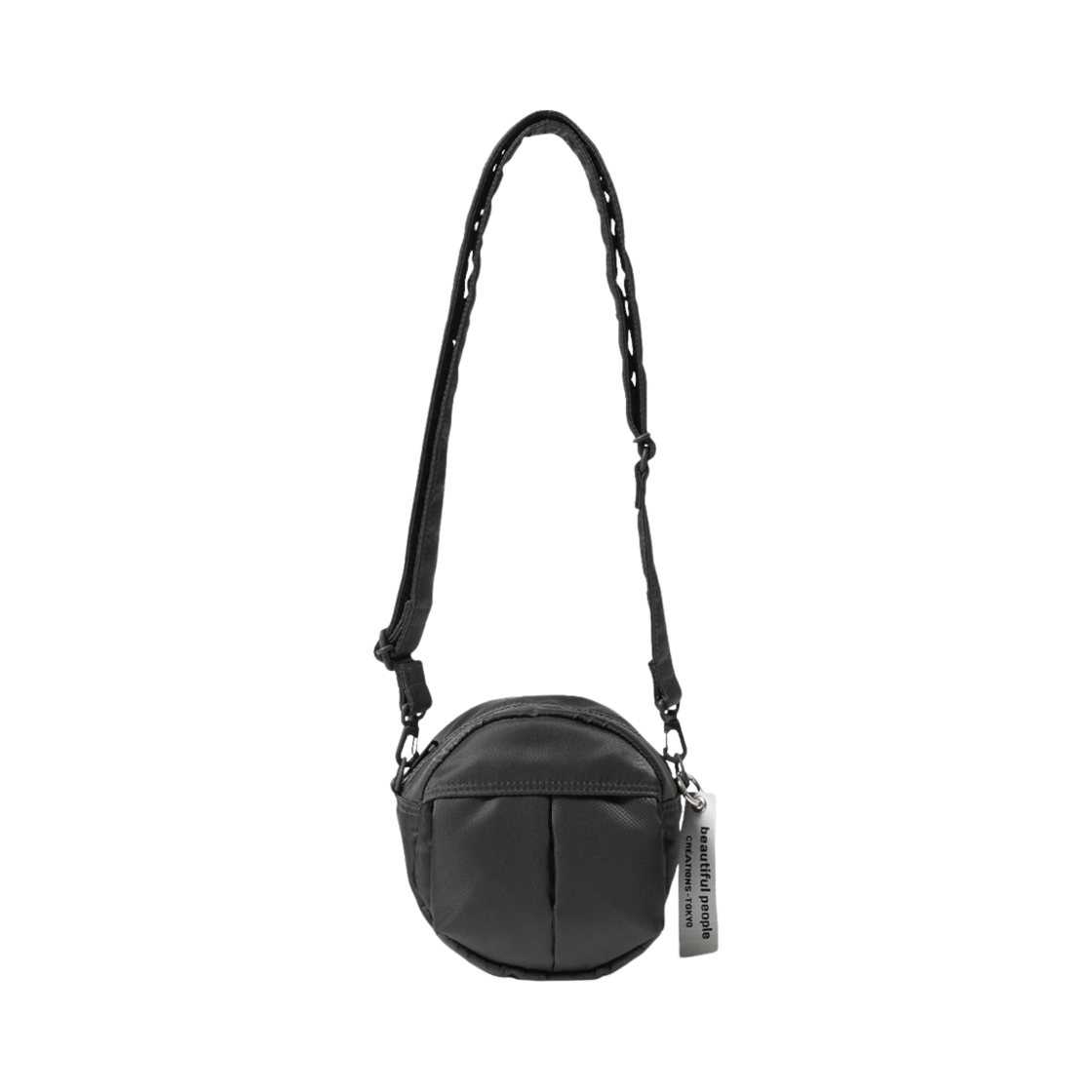 KW4BBGCBF05RG Beautiful People x POTR Shoulder Bag in Nylon Twill Charcoal