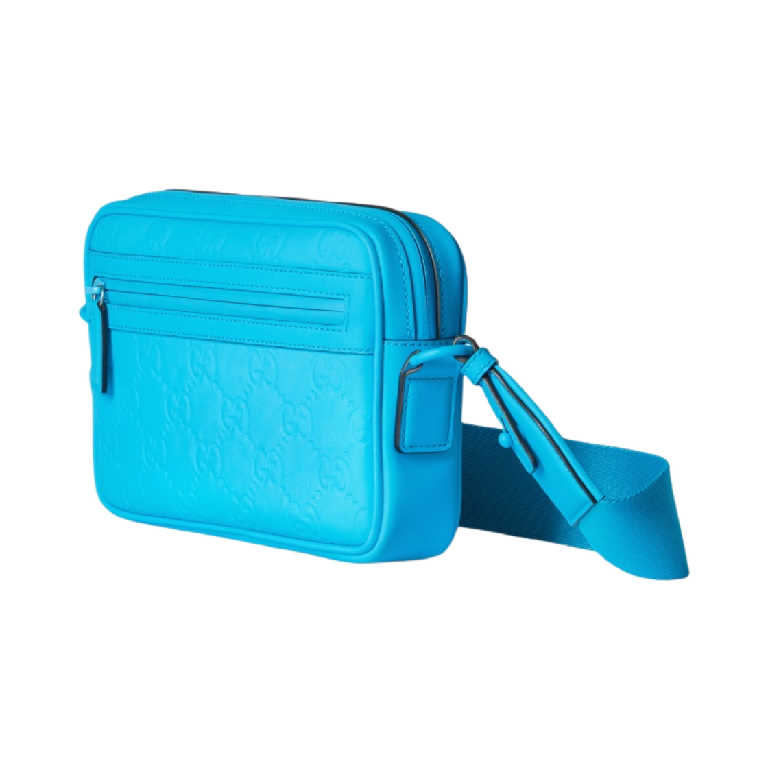 구찌 GG 러버 이펙트 크로스바디백 브라이트 블루(Gucci GG Rubber-Effect Crossbody Bag Bright Blue) - 2