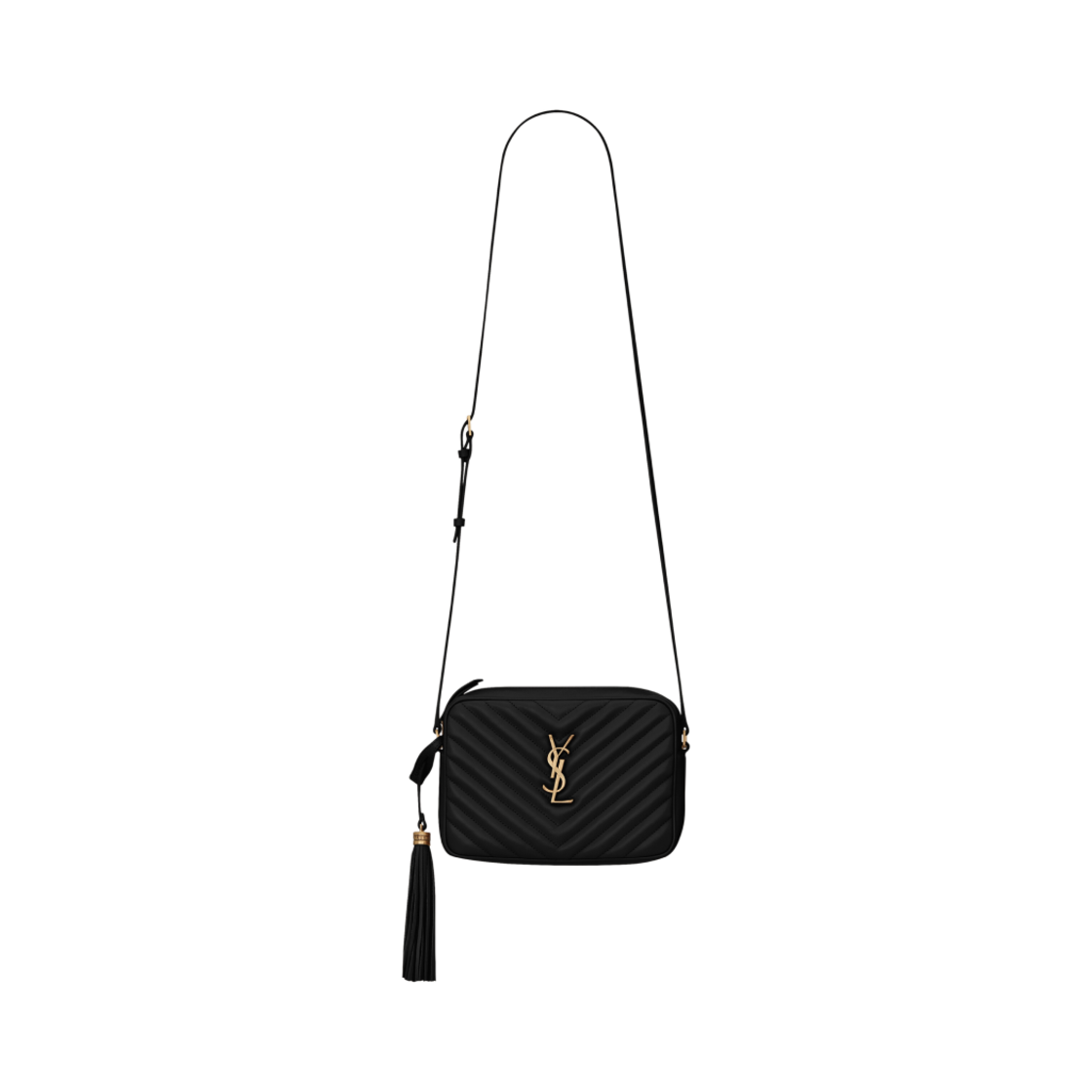 생로랑 퀄티드 레더 루 카메라백 블랙(Saint Laurent Lou Camera Bag in Quilted Leather Black) - 1