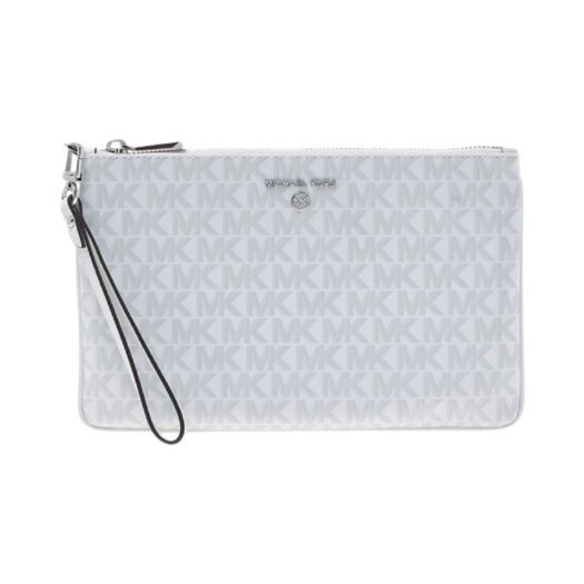 34S3ST9W3V101 Michael Kors Logo Clutch White