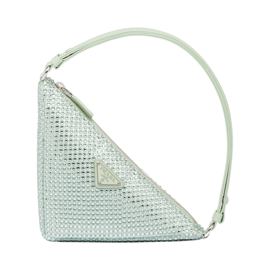프라다 크리스탈 스터드 사틴 파우치 아쿠아(Prada Crystal-Studded Satin Pouch Aqua) - 1