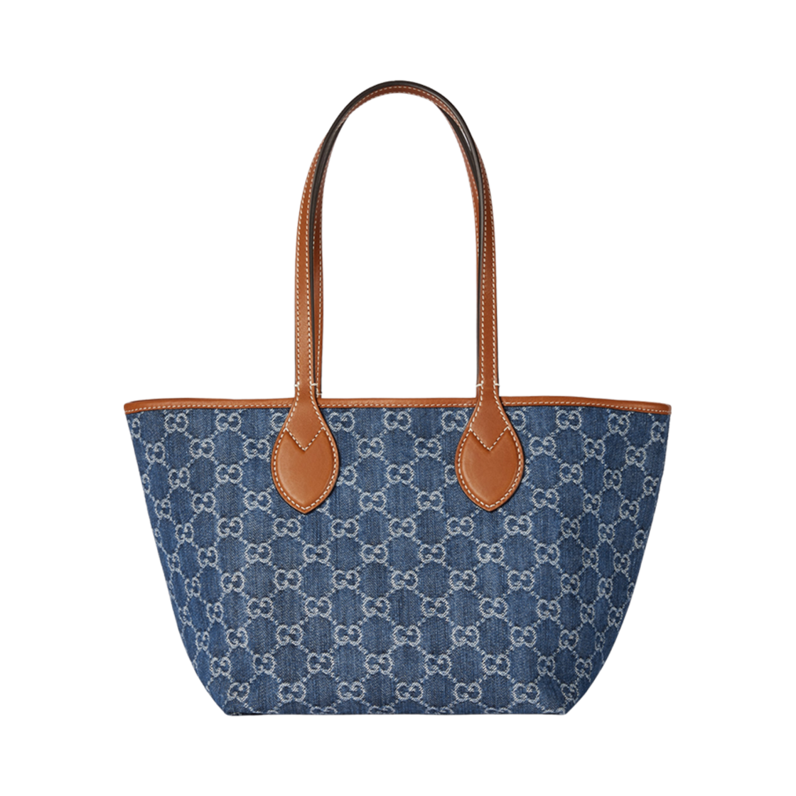 820496-FAECC-4243 Gucci Totissima Small Tote Bag Blue Denim