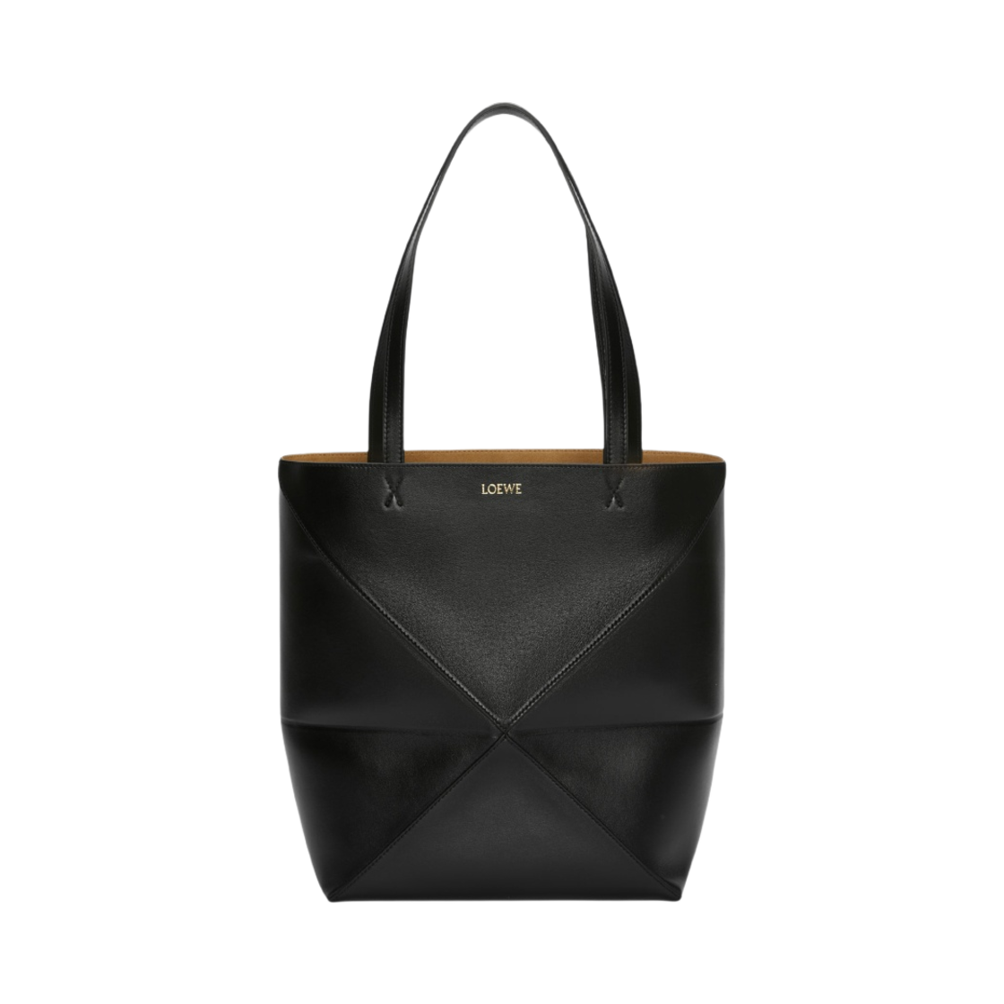 로에베 미디움 퍼즐 폴드 토트백 샤이니 카프스킨 블랙(Loewe Medium Puzzle Fold Tote Bag in Shiny Calfskin Black) - 1