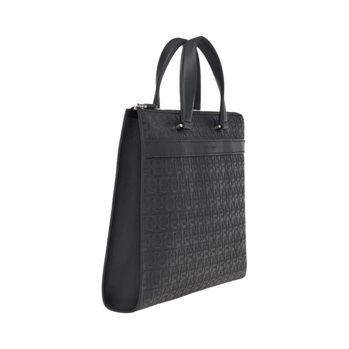 페라가모 엠보스 카프스킨 간치니 비즈니스백 블랙(Ferragamo Embossed Calfskin Gancini Business Bag Black) - 3