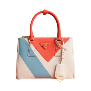 Prada Small Prada Galleria Saffiano Special Edition Bag White Orange