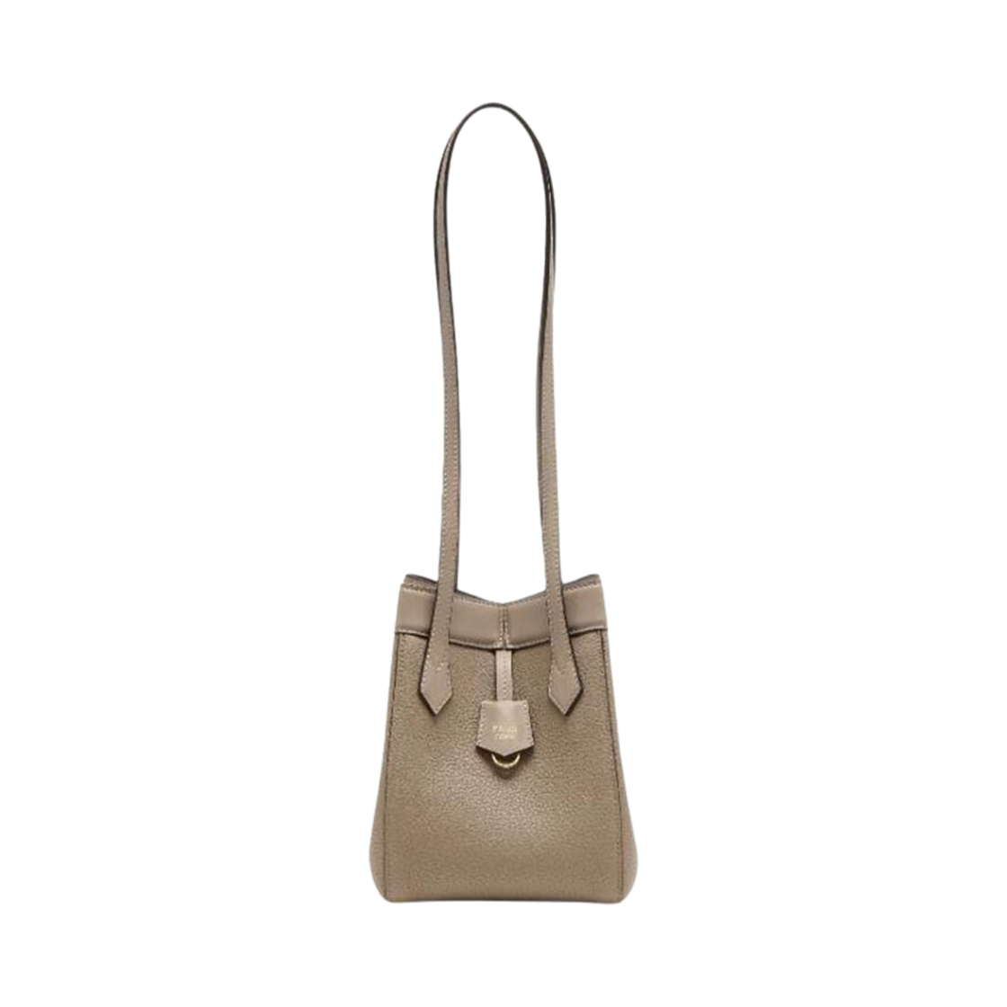 8BS083APZAF11WS Fendi Origami Leather Mini Bag Dove Grey