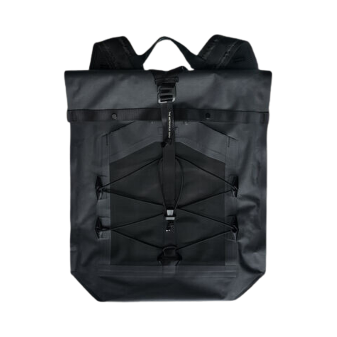 C.P. 컴퍼니 메트로폴리스 시리즈 러버 랩스 롤 백팩 블랙 - 24FW(C.P. Company The Metropolis Series Rubber Reps Rolled Backpack Black - 24FW)